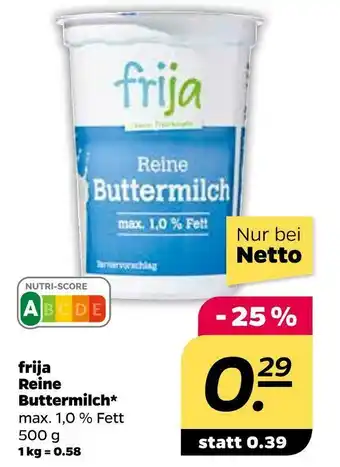 NETTO Frija reine buttermilch Angebot