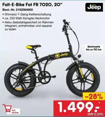 Netto Marken-Discount Jeep Falt-E-Bike Fat FR 7020, 20" Angebot