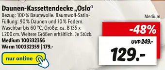 Lidl Daunen-kassettendecke „oslo“ Angebot