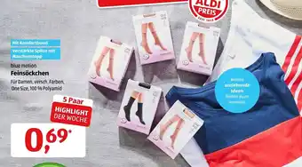 Aldi Süd Blue Motion Feinsöckchen Angebot