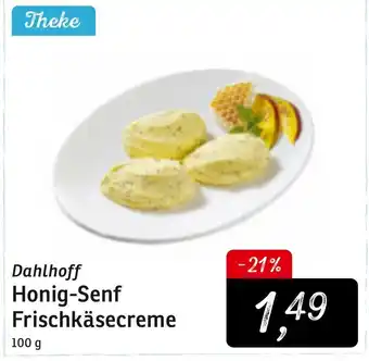 KONSUM Dahlhoff Honig Senf Frischkäsecreme 100g Angebot