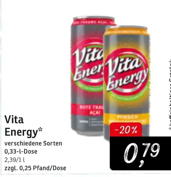 KONSUM Vita Energy 0,33L Dose Angebot