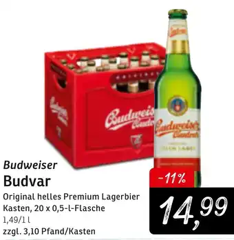 KONSUM Budweiser Budvar 20x0,5L Angebot