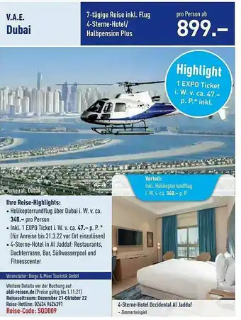 ALDI Nord Reisen Vae Dubai Angebot