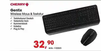 Arlt Gentix Wireless Maus & Tastatur Cherry Angebot