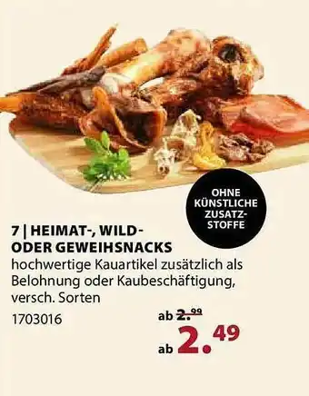 Dehner Heimat- Wild- Oder Geweihsnacks Angebot