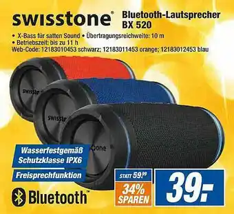 HEM Expert Swisstone Bluetooth-lautsprecher Bx 520 Angebot