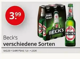 Sagasser Beck's Angebot