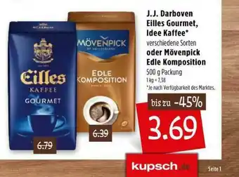 Kupsch Jj Darboven Eilles Gourmet Idee Kaffee Oder Mövenpick Edle Komposition Angebot