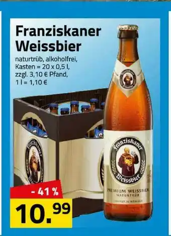 Logo Getränkemarkt Franziskaner Weissbier Angebot