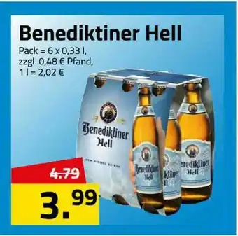 Logo Getränkemarkt Benediktiner Hell Angebot