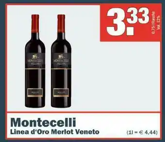 Sobi Getränkemarkt Montecelli Linea D'oro Merlot Veneto Angebot