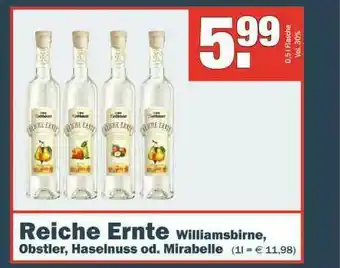 Sobi Getränkemarkt Reiche Ernte Williamsbirne Obstler Haselnuss Od. Mirabelle Angebot