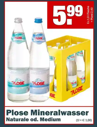 Sobi Getränkemarkt Plose Mineralwasser Naturale Od. Medium Angebot