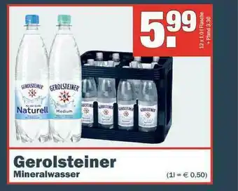 Sobi Getränkemarkt Gerolsteiner Mineralwasser Angebot