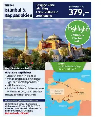 Aldi Süd Reisen Türkei Istanbul & Kappadokien Angebot