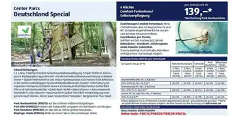 Aldi Süd Reisen Center Parcs Deutschland Special Angebot