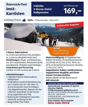 Aldi Süd Reisen österreich Tirol Imst-karrösten Angebot