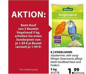 Dehner Vogelsand Angebot