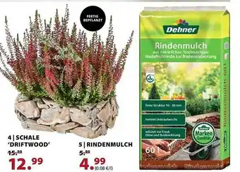 Dehner Schale 'driftwood' Rindenmulch Angebot