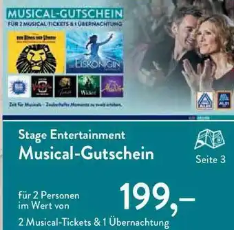 Aldi Süd Reisen Stage Entertainment Musical-gutschein Angebot