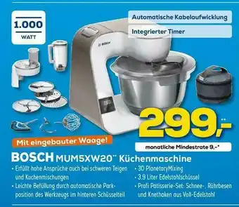 Euronics XXL Bosch Mum5xw20 Küchenmaschine Angebot