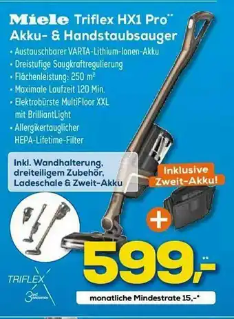 Euronics XXL Miele Triflex Hx1 Pro Akku- & Handstaubsauger Angebot