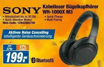 Expert Sony Kabelloser Bügelkopfhörer Wh-1000x M3 Angebot