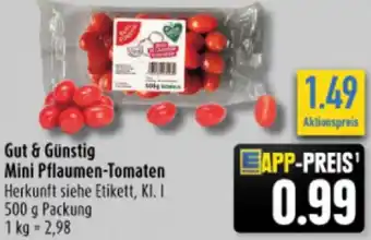 diska Gut & Günstig Mini Pflaumen-Tomaten 500 g Packung Angebot