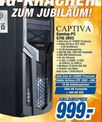 expert Octomedia Captiva Gaming-pc G7ig 20v2 Angebot