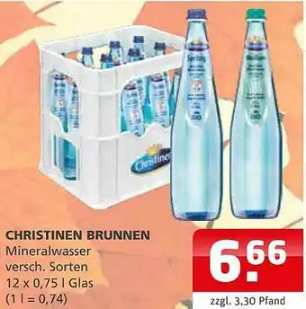 Getränkehaus Christinen Brunnen Angebot