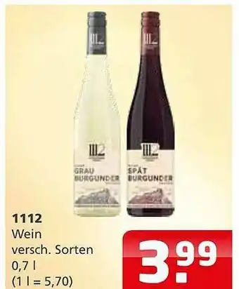 Getränkehaus 1112 Wein Angebot