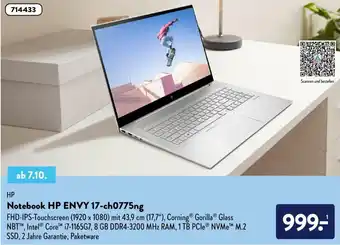 Aldi Süd HP Notebook Envy 17-ch0775ng Angebot