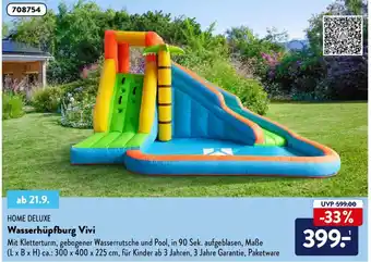 Aldi Süd Home Deluxe Wasserhüpfburg Vivi Angebot