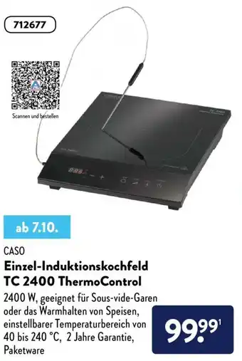 Aldi Süd Caso Einzel Induktionskochfeld TC 2400 ThermoControl Angebot