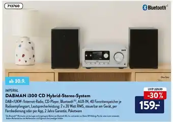 Aldi Nord Imperial Dabman i300 CD Hybrid Stereo System Angebot