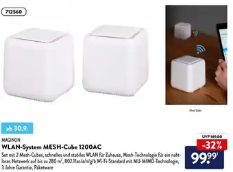 Aldi Nord Maginon WLAN System Mesh Cube MC-1200AC Angebot