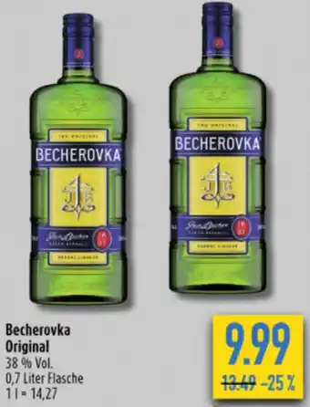 diska Becherovka Original 0,7 Liter Flasche Angebot