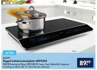 Aldi Nord Medion Doppel Induktionskochplatte MD15324 Angebot