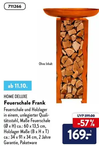 Aldi Nord Home Deluxe Feuerschale Frank Angebot