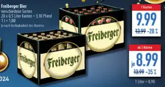 diska Freiberger Bier 20 x 0,5 Liter Kasten Angebot