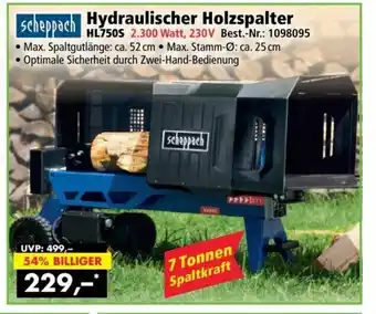 Norma24 Scheppach Hydraulischer Holzspalter HL750S Angebot