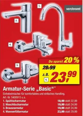 toom Baumarkt Armatur Serie Basic Angebot