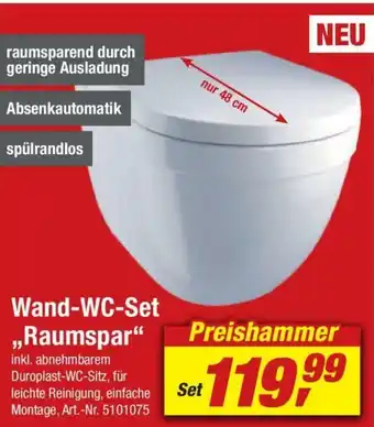 toom Baumarkt Wand WC Set Raumspar Angebot