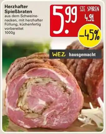 WEZ Herzhafter Spießbraten 1000g Angebot