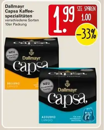 WEZ Dallmayr Capsa Kaffeespezialitäten Angebot