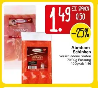 WEZ Abraham Schinken 70/80g Angebot