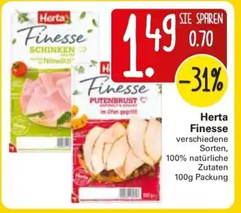 WEZ Herta Finesse 100g Angebot