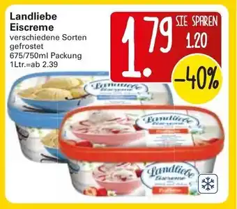 WEZ Landliebe Eiscreme 675-750ml Angebot