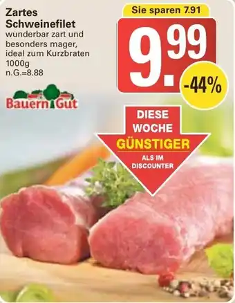 WEZ Bauern Gut Zartes Schweinefilet 1000 g Angebot